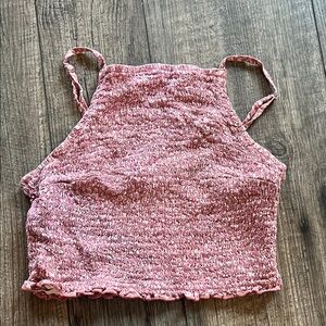 Hollister Pink Smocked Crop Top